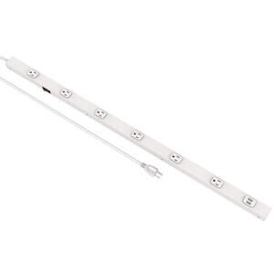 Commercial Electric 6-Outlet 2 USB 36" Power Strip, White, Model # LTS-6Z1320-2U